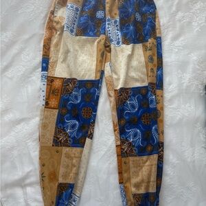 Patchwork Print Women's Pants